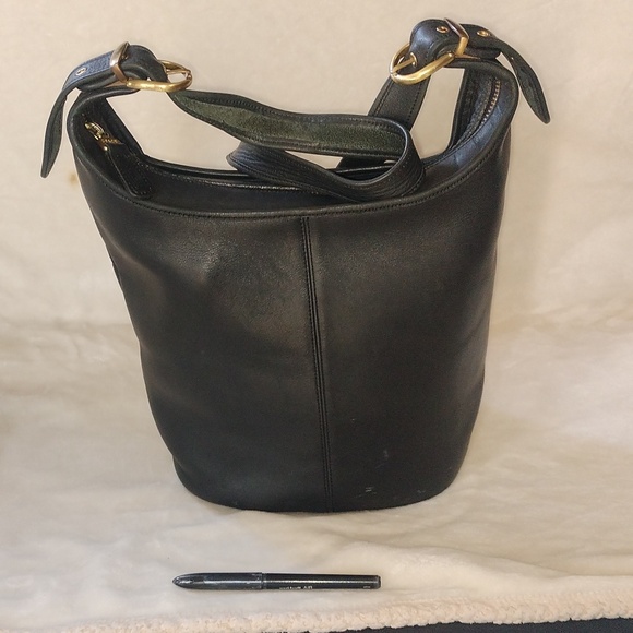VINTAGE COACH large weekender in black leather. - Picture 4 of 10